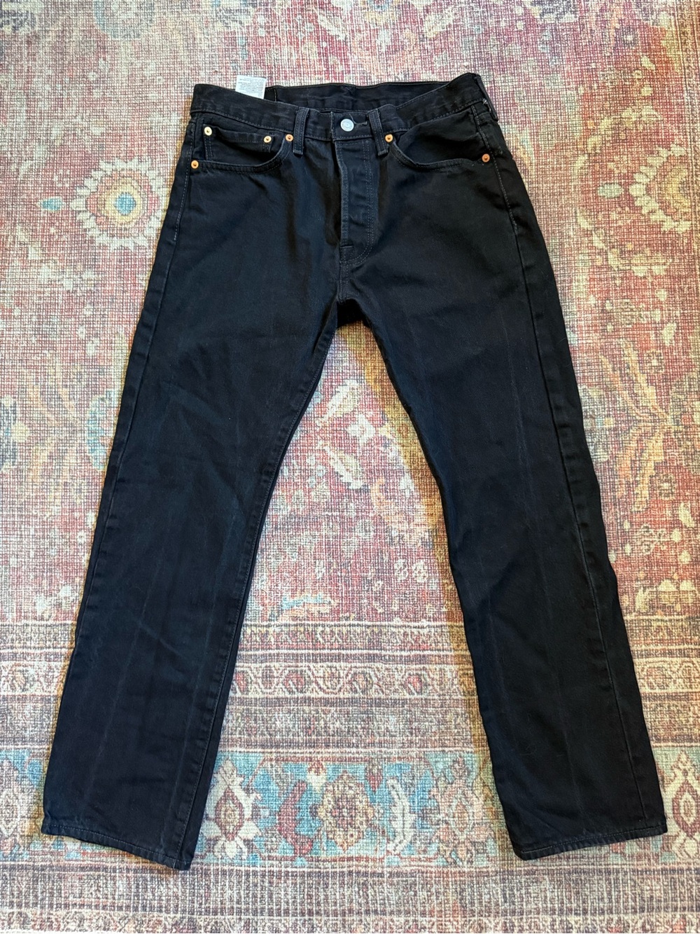 Levi’s Men's 501 Black Straight-Leg Jeans 31 x 30 100% Cotton